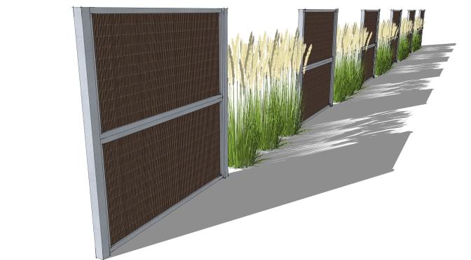 Sichtschutzkombinationen Teil 3 – Weidenzaun Alu und Gräserhecke