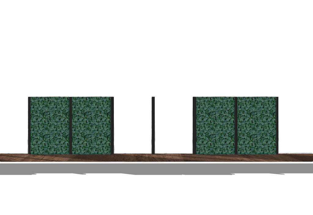 Sichtschutz-HPL, Hecke-am-laufenden-Meter, Spalierbäume und kastenförmig geschnittene Säulenbäume